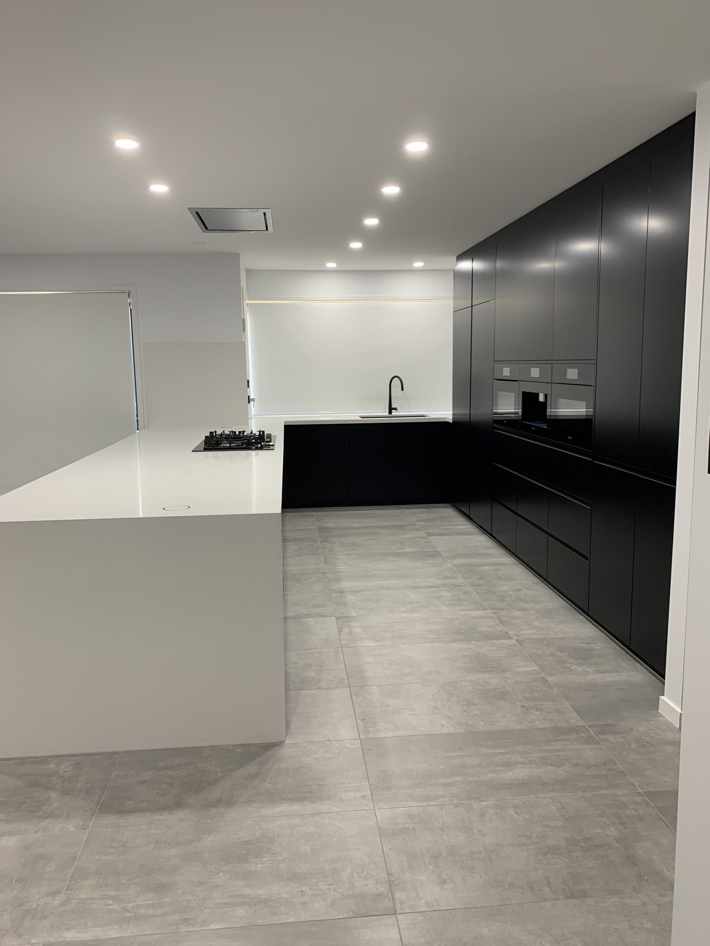 Modern black kitchen